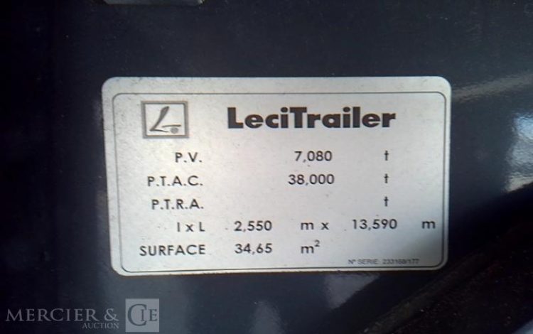 LECITRAILER SREM – 3 ESSIEUX – PTAC 38T  HC-772-GM