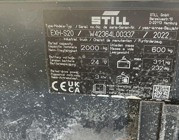 STILL TRANSPALETTE EXH-S 20 – AN 2022 – 728 HEURES JAUNE L00337