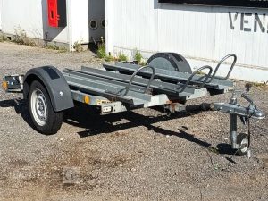 MECANOREM REMORQUE MOTO 3  RAILS – 1 ESSIEU – PTAC : 500 KGS BLANC REM010071
