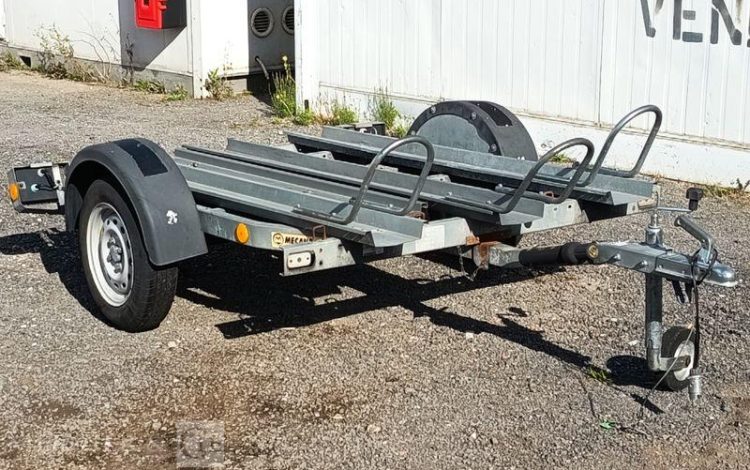 MECANOREM REMORQUE MOTO 3  RAILS – 1 ESSIEU – PTAC : 500 KGS BLANC REM010071