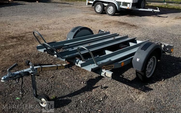 MECANOREM REMORQUE MOTO 3  RAILS – 1 ESSIEU – PTAC : 500 KGS BLANC REM010071