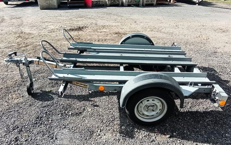 MECANOREM REMORQUE MOTO 3  RAILS – 1 ESSIEU – PTAC : 500 KGS BLANC REM010071