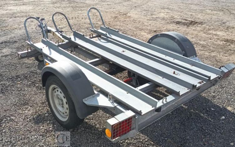 MECANOREM REMORQUE MOTO 3  RAILS – 1 ESSIEU – PTAC : 500 KGS BLANC REM010071
