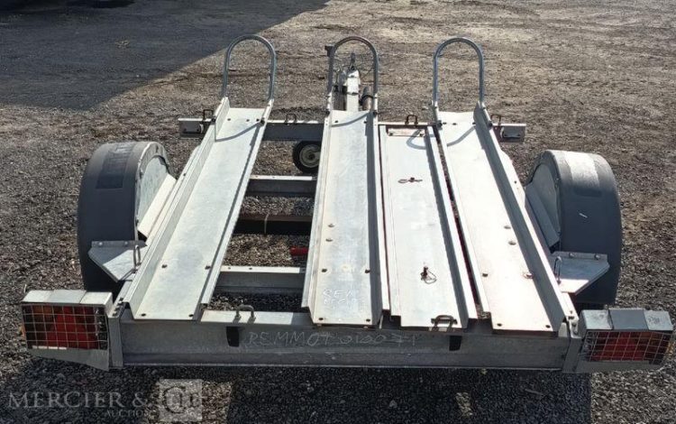 MECANOREM REMORQUE MOTO 3  RAILS – 1 ESSIEU – PTAC : 500 KGS BLANC REM010071