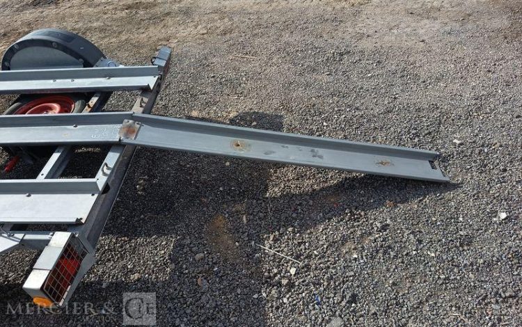 MECANOREM REMORQUE MOTO 3  RAILS – 1 ESSIEU – PTAC : 500 KGS BLANC REM010071