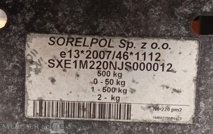 MECANOREM REMORQUE MOTO 3  RAILS – 1 ESSIEU – PTAC : 500 KGS BLANC REM010071