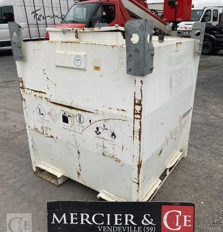 ALOREM CUVE A FIOUL 900 LITRES EQUIPE D&rsquo;UNE POMPE 12V ET D&rsquo;UN PISTOLET DE DISTRIBUTION BLANC TAN748102
